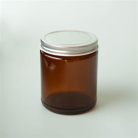 4 Oz Amber Glass Jar With Silver Lid 12 Bramble Berry