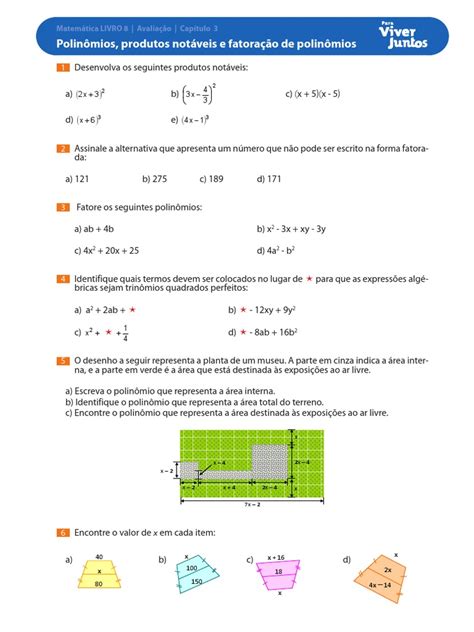 PDF 174 02 12 Polinomios Produtos Notaveis E Fatoracao De Polinomios