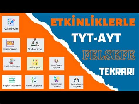 ETKİNLİKLERLE TYT AYT FELSEFE FULL TEKRAR MUTLAKA İZLE YouTube