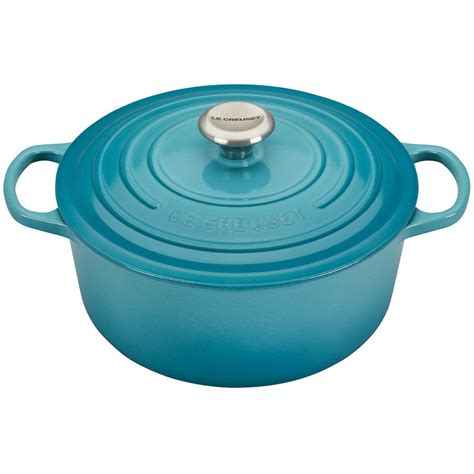 Le Creuset 5.5-quart Round French Oven, Caribbean | Dutch Ovens ...