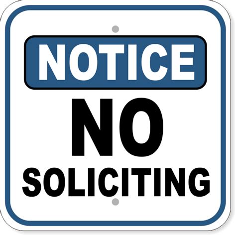 Home And Living Customizable No Solicitation Sign No Soliciting Door Sign