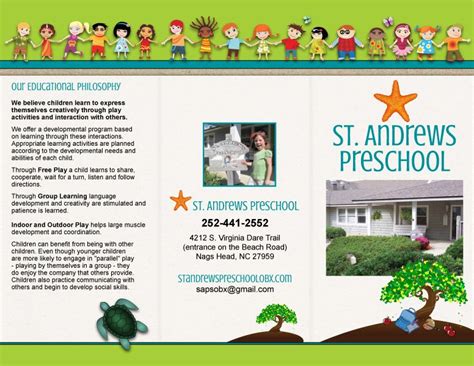 St. Andrews Preschool Trifold Brochure - Bold Print Design Studio