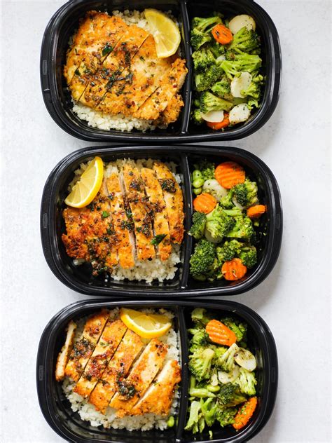 Easy Parmesan Chicken And Vegetables Meal Prep Clean Foodie Cravings