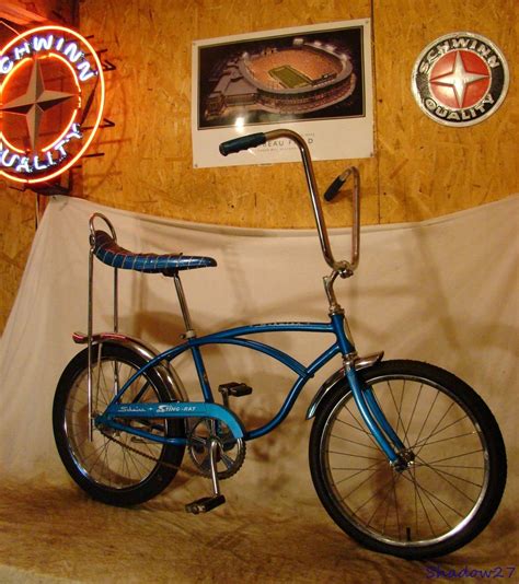 1969 Schwinn Stingray Boys 20 Blue Banana Seat Muscle Bike S2 S7 Slik