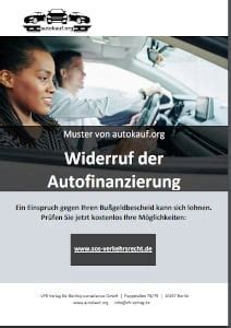 Widerruf der Autofinanzierung So müssen Sie vorgehen