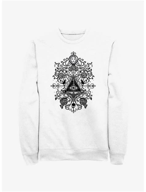 Disney Haunted Mansion Haunted Symbols Sweatshirt White Hot Topic