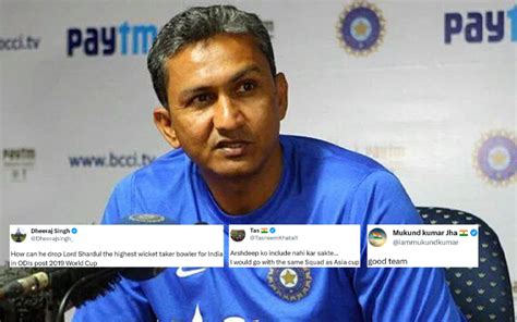 Kya Team Hai Bhai Fans React As Sanjay Bangar Predicts 15 Member