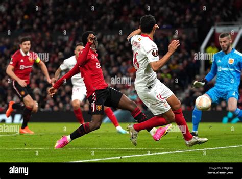 Manchester United S Tyrell Malacia Scores An Own Goal Sevilla S First