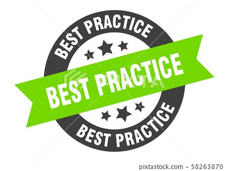 Best Practice Sign Best Practice Black Green Stock Illustration