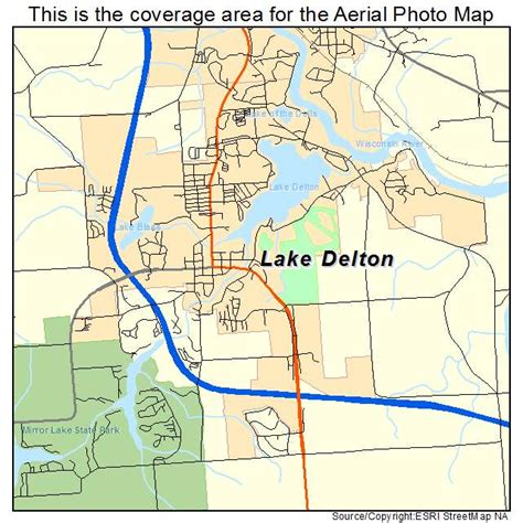 Aerial Photography Map Of Lake Delton Wi Wisconsin