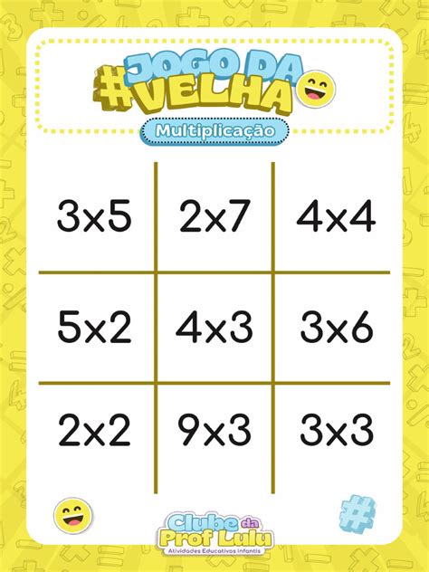 Jogo Da Velha Multiplicação - Jogo Da Velha Da Multiplicacao | PDF