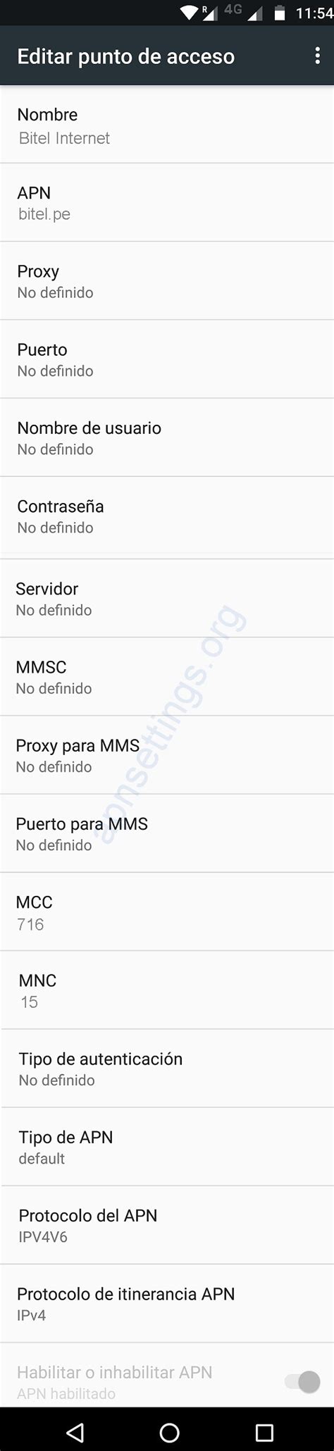 Cómo configurar APN para 4G en Bitel en Perú