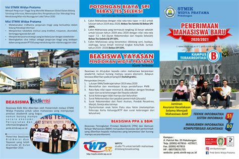 Jadwal Pendaftaran Pmb Stmik Widya Pratama Pekalongan