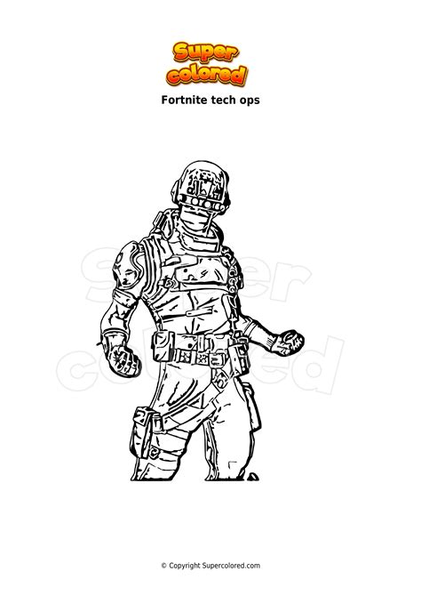 Disegno Da Colorare Fortnite Tech Ops Supercolored