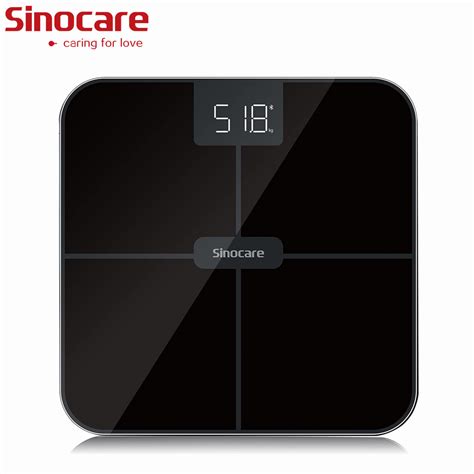 Sinocare Health Measurement Tempered Glass Lcd Display Body Fat Weight