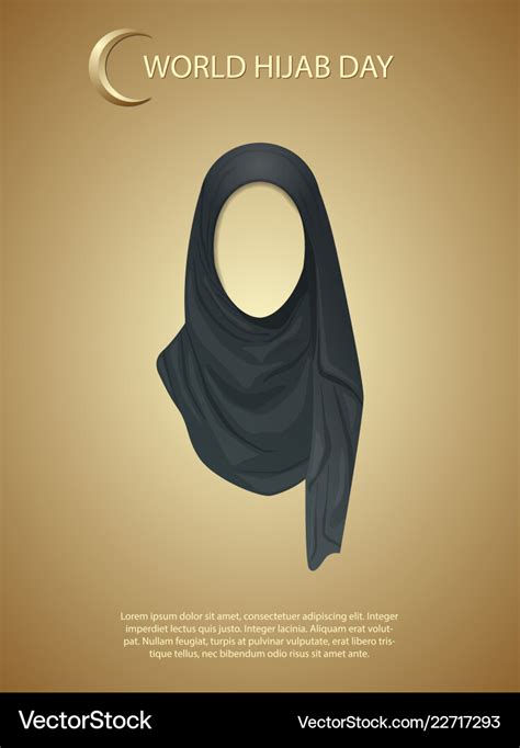 World Hijab Day Poster Royalty Free Vector Image