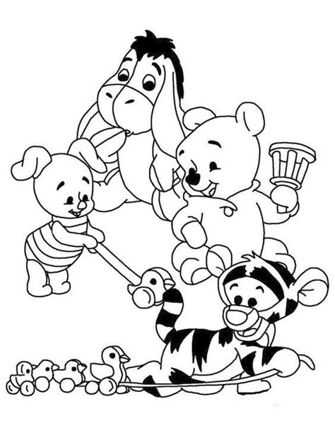 Get This Winnie The Pooh Coloring Pages Free Baby Pooh And Friends