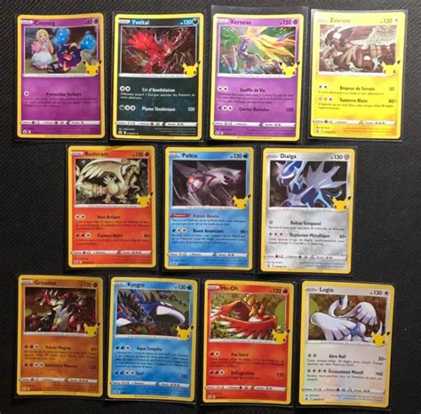 Lot De Cartes Pok Mon Holo Rare Set Eb C L Brations Ans Fr