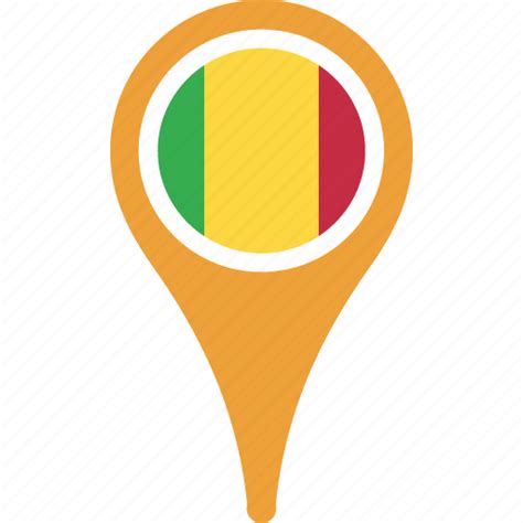 Flag Mali Mali Flag Pin Map Pin Icon