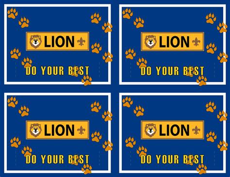 Cub Scout Lion Award Certificate For Belt Loops Free Printable Crafty