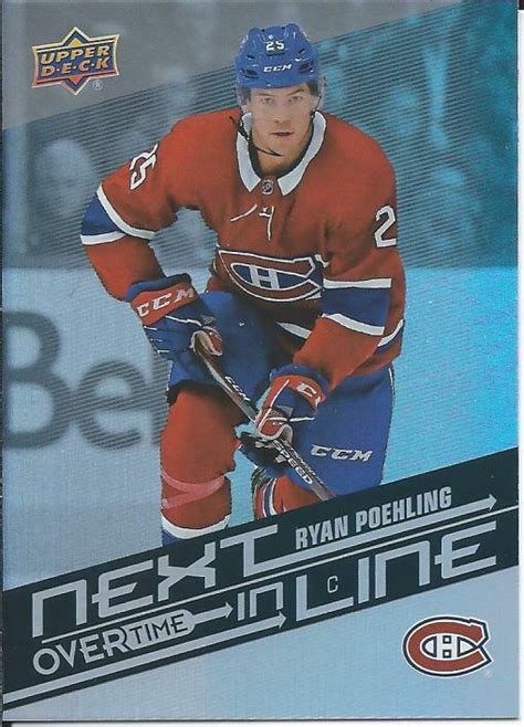 Nhl Upper Deck Ud Overtime Ryan Poehling Nl Next In Line