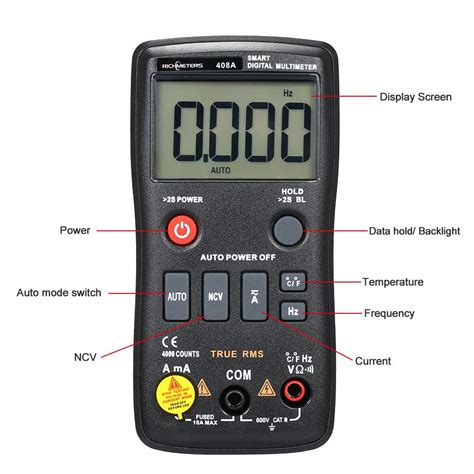 RICHMETERS RM408A AC/DC Voltage Digital Multimeter... – Grandado