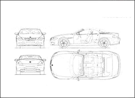 Bmw M E Cabrio D Drawing Blueprints Model Copy Default