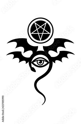 Evil Eye The Greater Malefic Mystical Symbol Of Black Magic Emblem Of Witchcraft And Sign Of