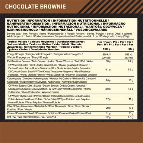 Optimum Nutrition Crispy Protein Bar Chocolate Brownie 65g Health Superdrug