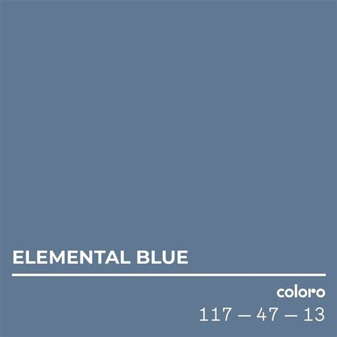 Coloro The Color Code On Instagram Elemental Blue Coloro 117 47 13