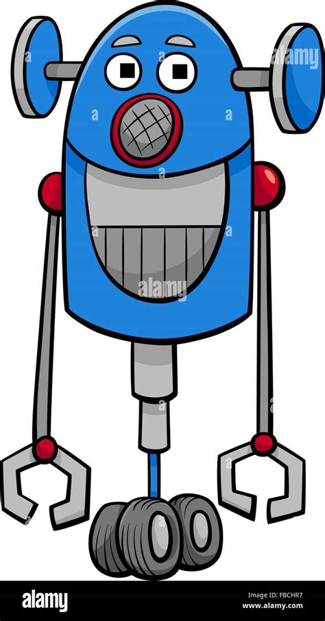 Cartoon Robot Droid Illustration Banque Dimages Vectorielles Page 2