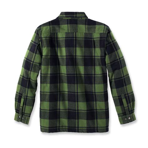 Carhartt Flannel Sherpa Lined Shirt Chive The Real Intellectuals Store