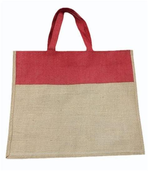 Red Beige Jute Carry Bag Weight Capacity 15 KG At Rs 80 Piece In