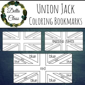 Union Flag Printable Coloring Bookmark By Delta Class TpT