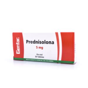 Prednisolona 5 Mg Caja X 30 Tabletas Genfar