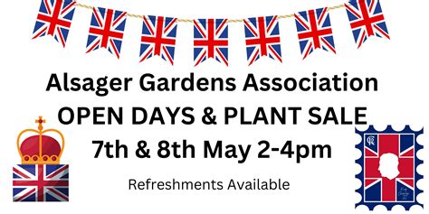 Open Days and Plant Sale 7-8th May – Alsager Gardens Association