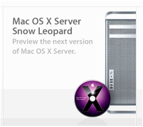 Mac OS X Server Snow Leopard Preview Screenshots Galerie