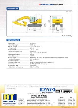 Kato excavators hd513 mriii | PDF