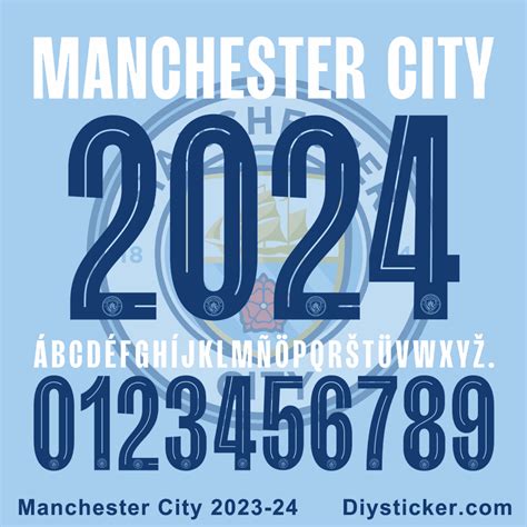 Manchester City 2023 2024 Font And Vector Download