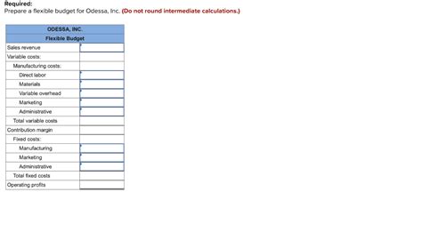 Solved Odessa Inc Reports The Following Information Chegg