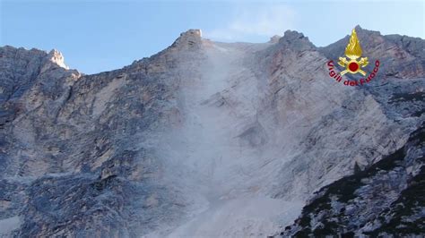 San Vito Di Cadore Bl Frana Monte Marcora Youtube