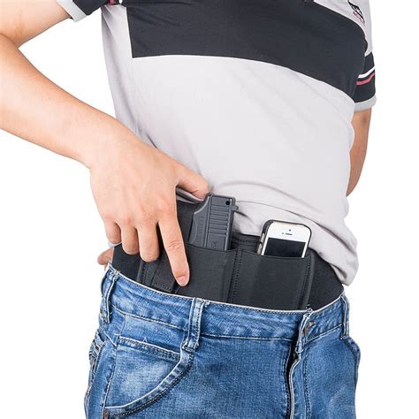 Tactical Adjustable Concealed Carry Elastic Belly Band Waist Pistol ...