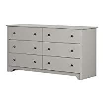 South Shore Vito Drawer Double Dresser Soft Gray