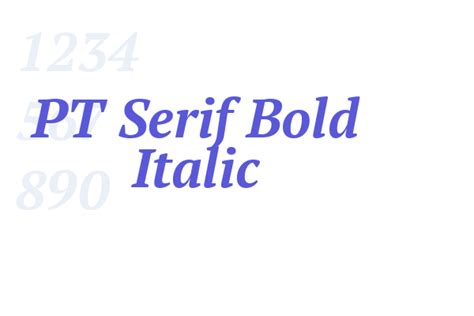 PT Serif Bold Italic - Font Free Download