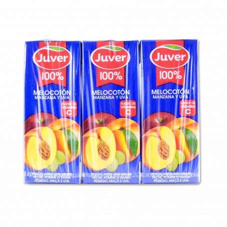 Juver Zumo De Melocot N Manzana Y Uva Unidades Ml