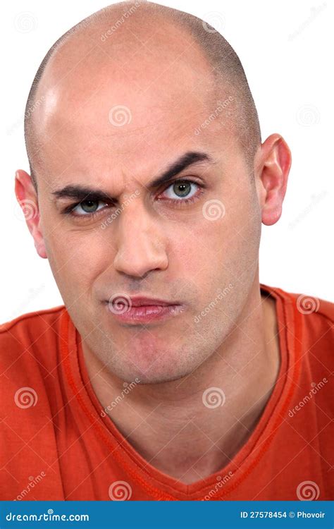 Homem Calvo Expressivo Foto De Stock Imagem De Cara 27578454