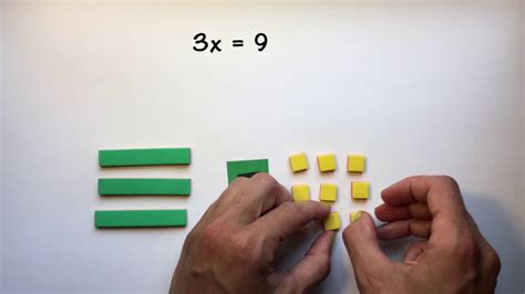 Algebra Tiles Solving One Step Equations With Division Youtube