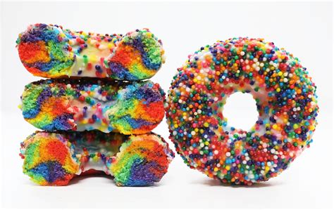 Rainbow Cake Doughnuts Rainbow Donuts Rainbow Doughnuts | Etsy