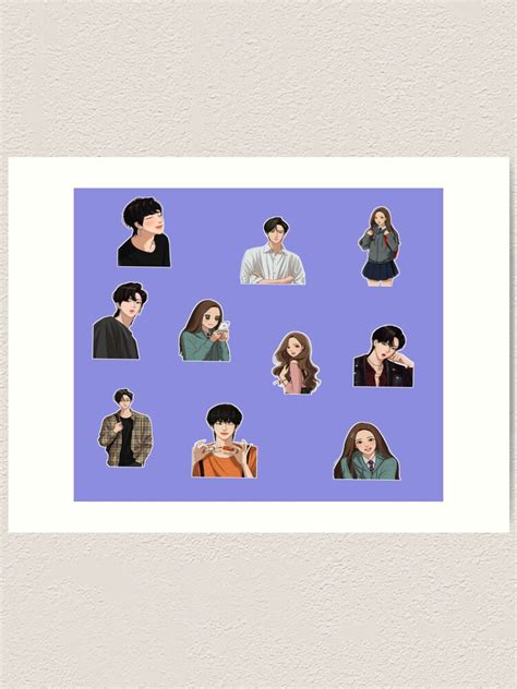 "True beauty webtoon characters" Art Print for Sale by Mayrafer | Redbubble