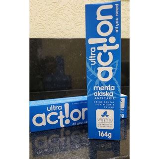 Creme Dental Ultra Action Vegano Menta Alaska Pasta Vegana Para Os